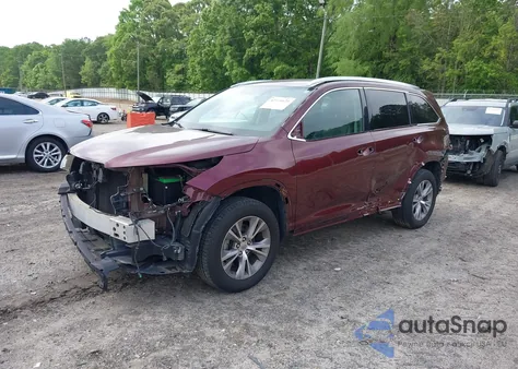 2015 Toyota Highlander Xle V6 из США, поврежденный, VIN 5TDKKRFH4FS039538